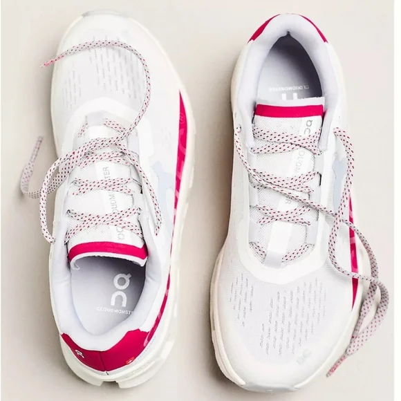 On Cloudmonster Women's Sneakers, Size 7.5, Retail $170.00 USD, Ivory/Grenadine